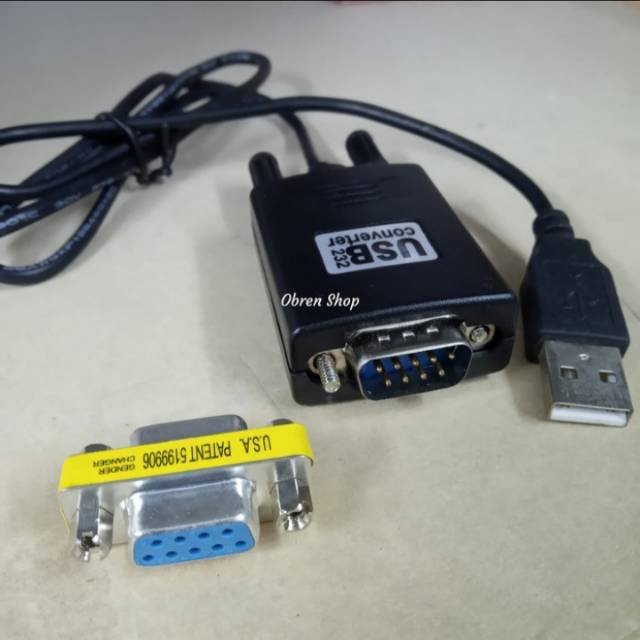 USB TO RS232 SERIAL DB9 FEMALE (KABEL + KONEKTOR)