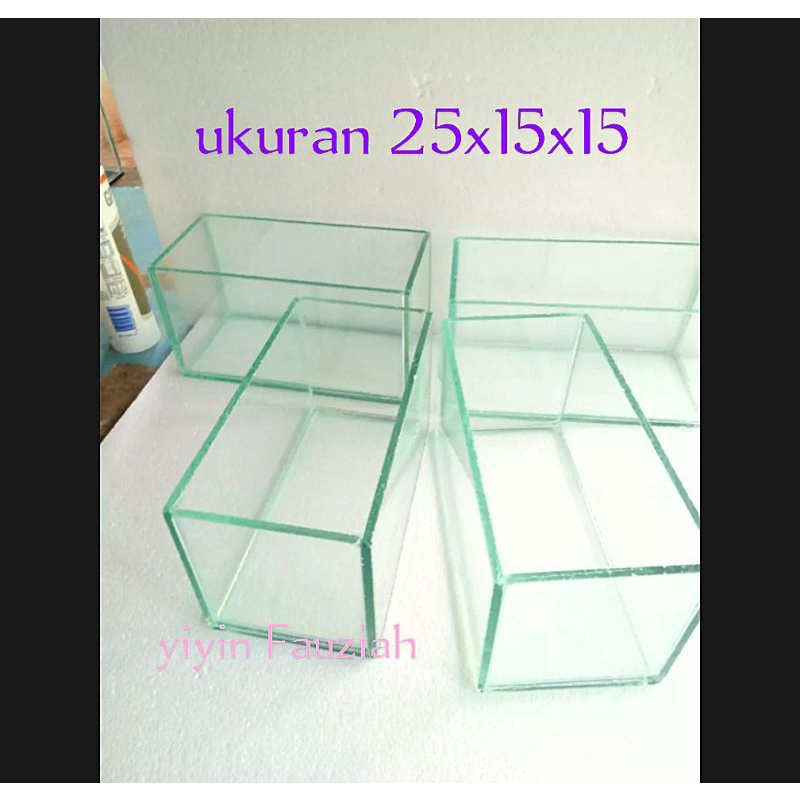 Aquarium ikan cupang 25x15x15 Aquarium ikan Channa soliter Ikan cupang/hias /Guppy