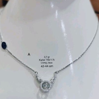 Kalung Dan Liontin Emas Kadar 750/17k Liontin Kucing