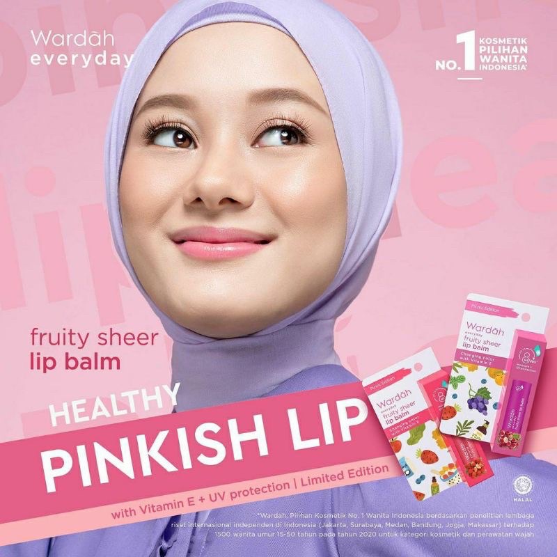 Wardah Everyday Fruity Sheer Lip Balm | Pelembab Bibir