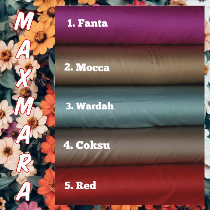 Kain Satin Maxmara Premium Polos Harga Per 1 2 Meter Shopee Indonesia
