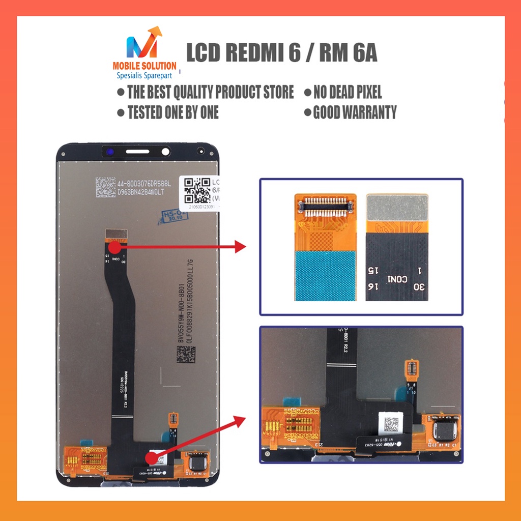 Grosir LCD Xiaomi Redmi 6  LCD Xiaomi Redmi 6a ORIGINAL 100% Fullset Touchscreen Garansi 1 Bulan + Packing / Bubbel