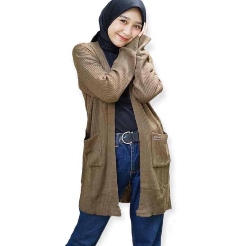 SN - Long Cardigan Belle outher Rajut halus premium