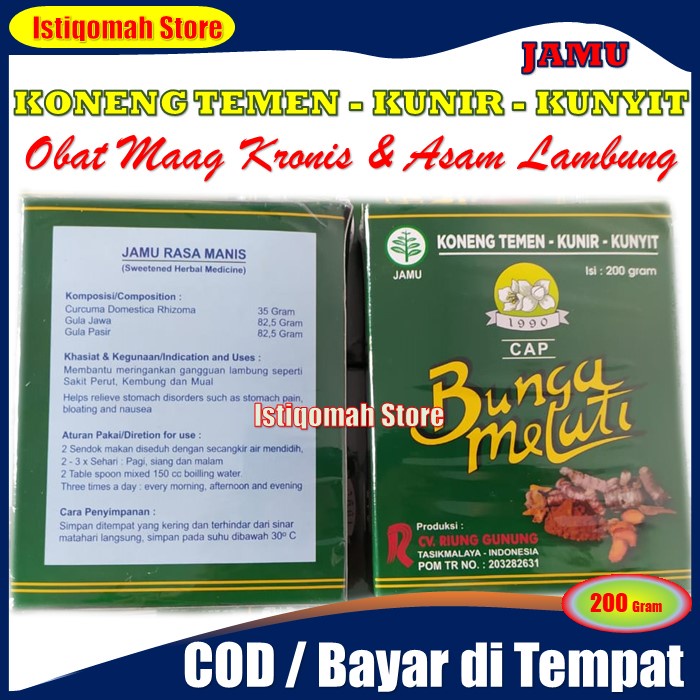 PROMO JAMU KONENG TEMEN - KUNIR - KUNYIT Obat Maag Kronis Asam Lambung Akut GERD Alami TERLARIS