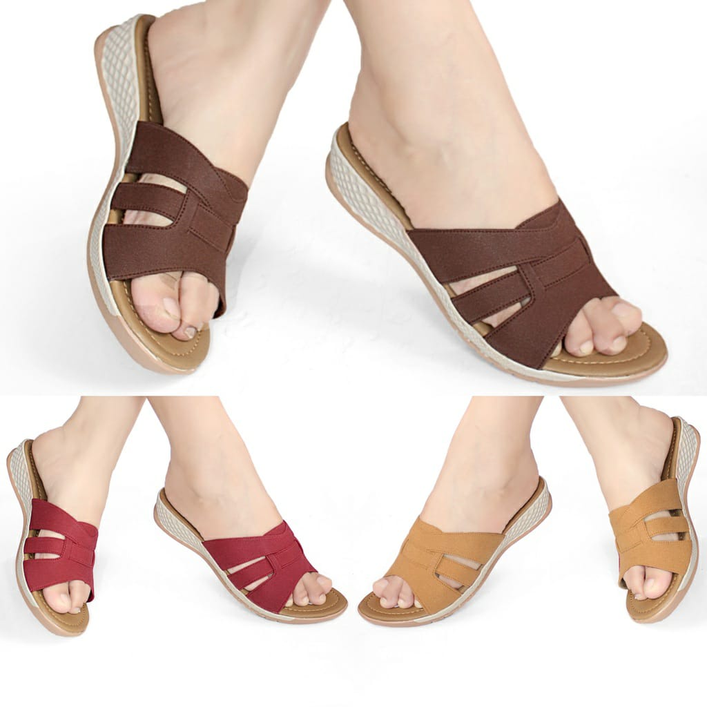 Invincible Sandal Wanita Wedges Terbaru Kekinian Murah