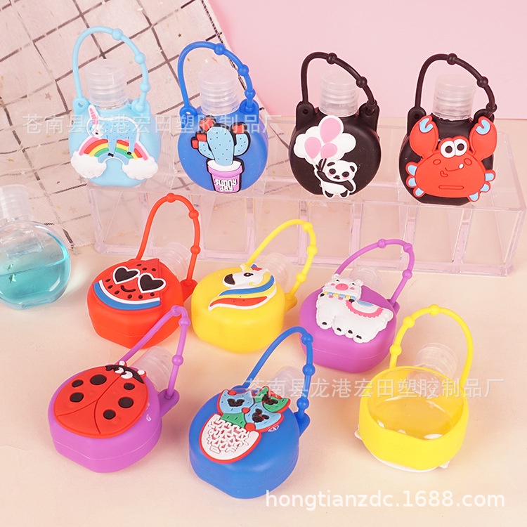 Botol Hand Sanitizer Gel Bentuk Bulat Gantungan Motif Kartun Lucu