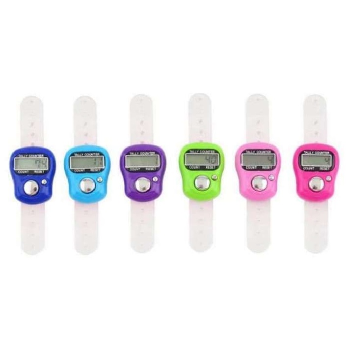 BWDG  Alat Hitung Jari atau Tasbih  Digital Mini Cincin Finger Counter Elektronik Dzikir Ungu