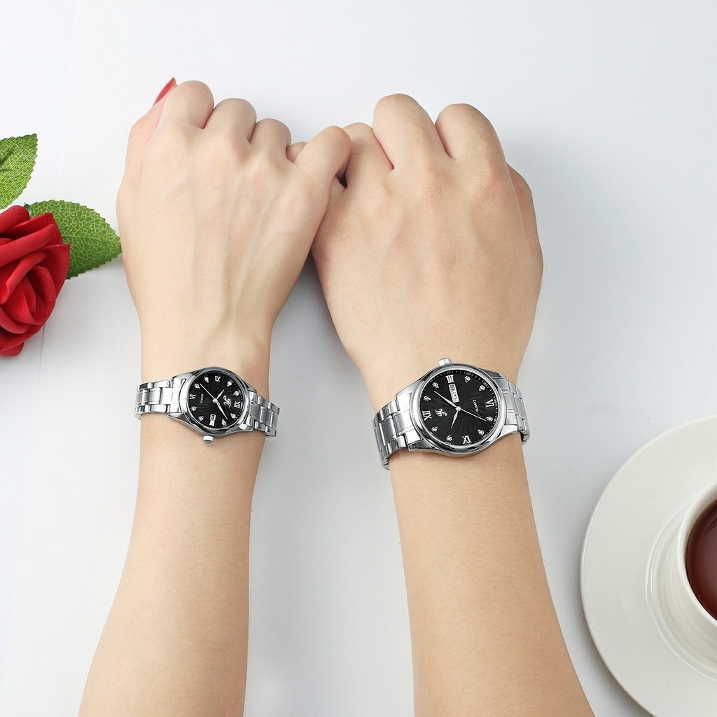 Jims Honey Jam Tangan 8191 Couple Pasangan Pria Wanita Analog Quartz Murah Branded Elegan Jims JH