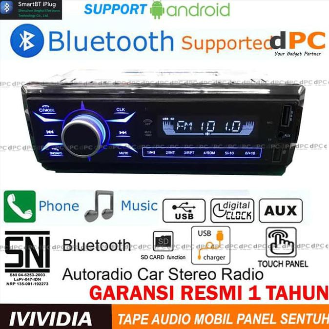 READY COD IVIVIDIA Single Din Mobil Panel Sentuh GARANSI SNI Audio Tape Android PROMO Kode 1297