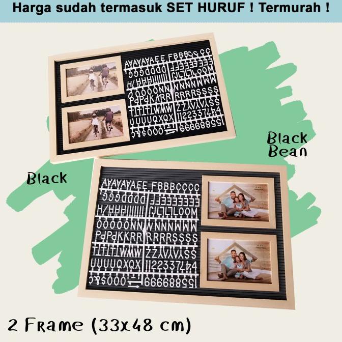 

Produk Terbaik] TERMURAH! Letter Board + 2 Frame Photo HOW.R.U 33x48cm