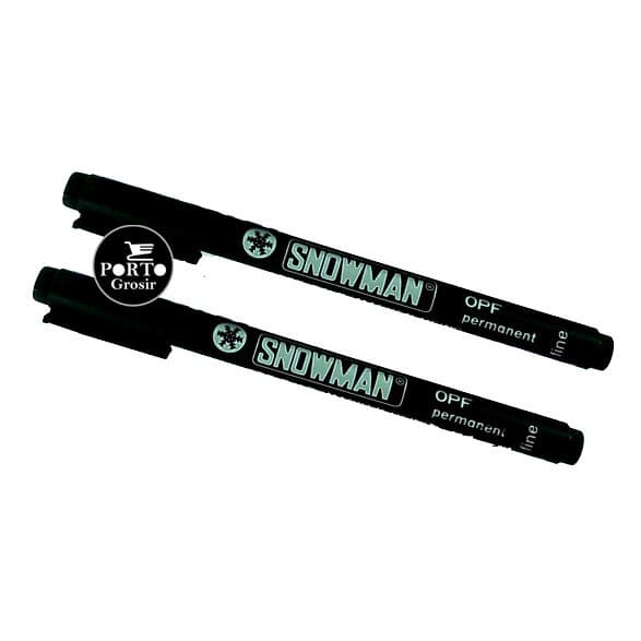 

Snowman OPF OPM Permanent Marker Pulpen Spidol Permanen Medium Fine Tip