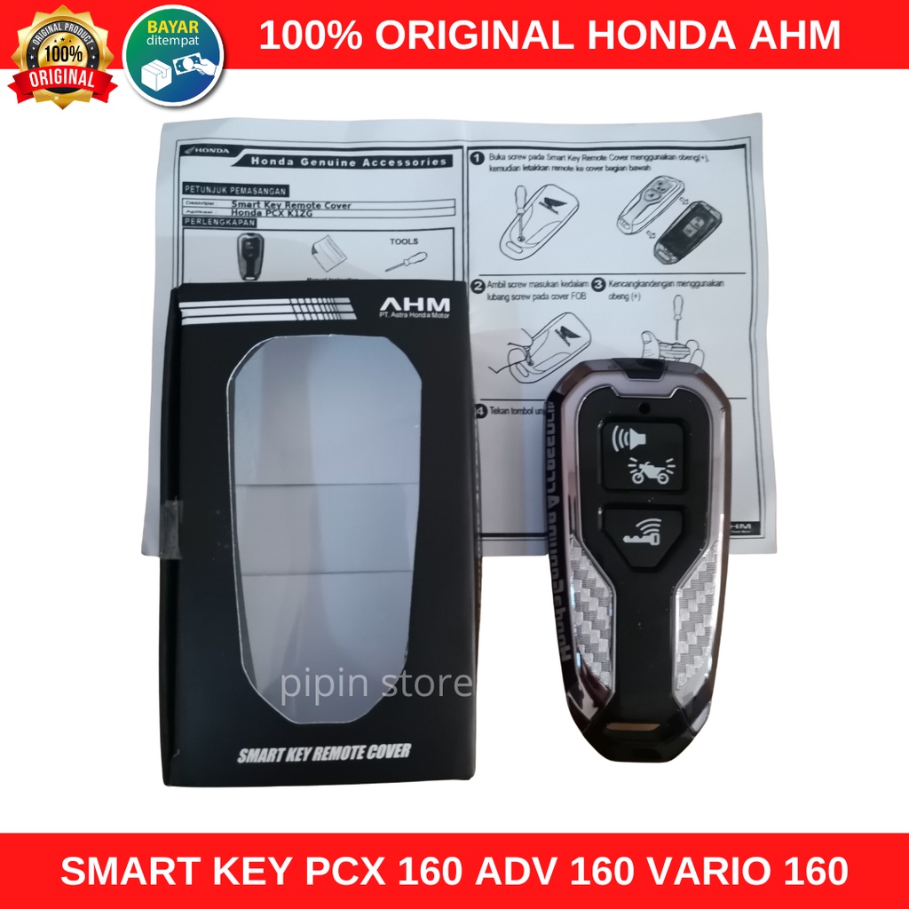 Cover Remote  Vario 160 Cover Kunci Remot Honda Vario 160 Smart Key Case Sarung Kunci PCX 160 ADV 160 Original AHM