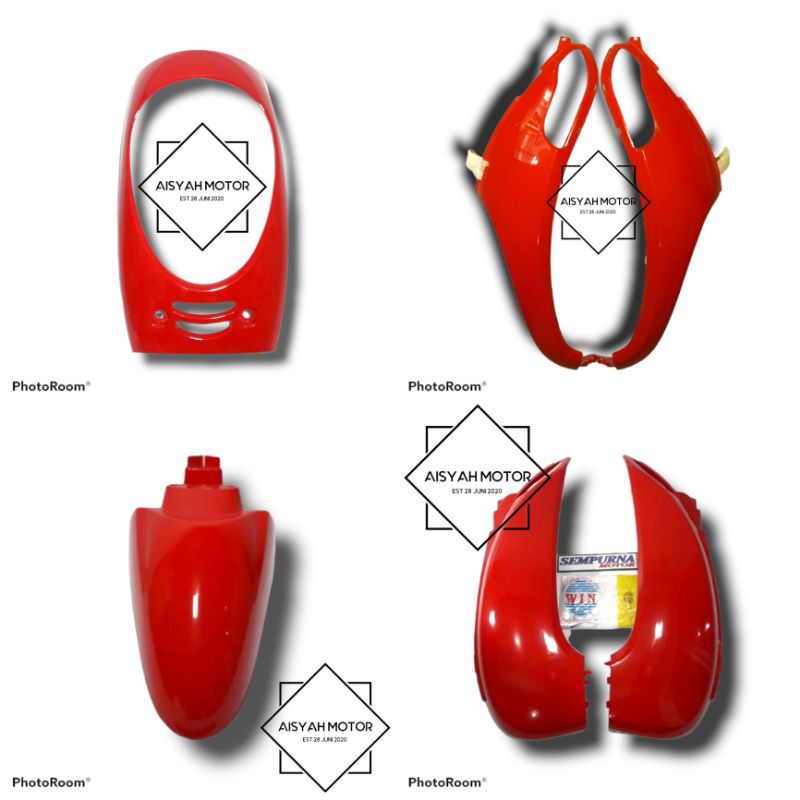 Bodi Halus Lengkap Honda Scoopy FI Warna Merah Cabe Tahun 2015