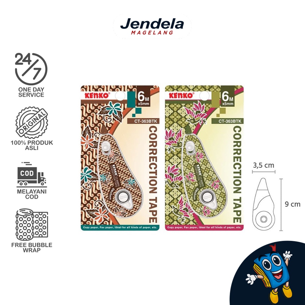 

Kenko Correction Tape Batik CT-363 BTK (6 M x 5 Mm) Warna Random