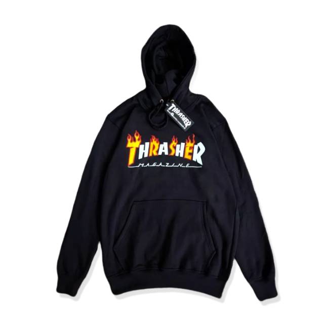 Sweater Hoodie Trasher Mag Flame FullTag &amp; Lebel