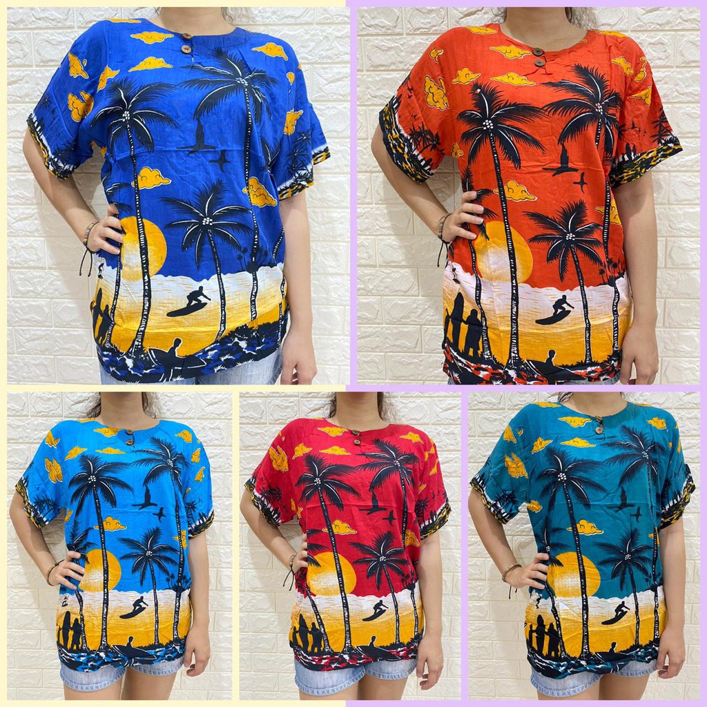 BAJU BALI WANITA PANTAI RAYON PREMIUM ALL SZ