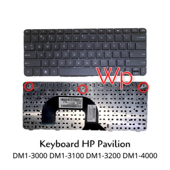 Keyboard Laptop HP Pavilion dm1-3000 dm1-3100 dm1-3200 DM1-4000