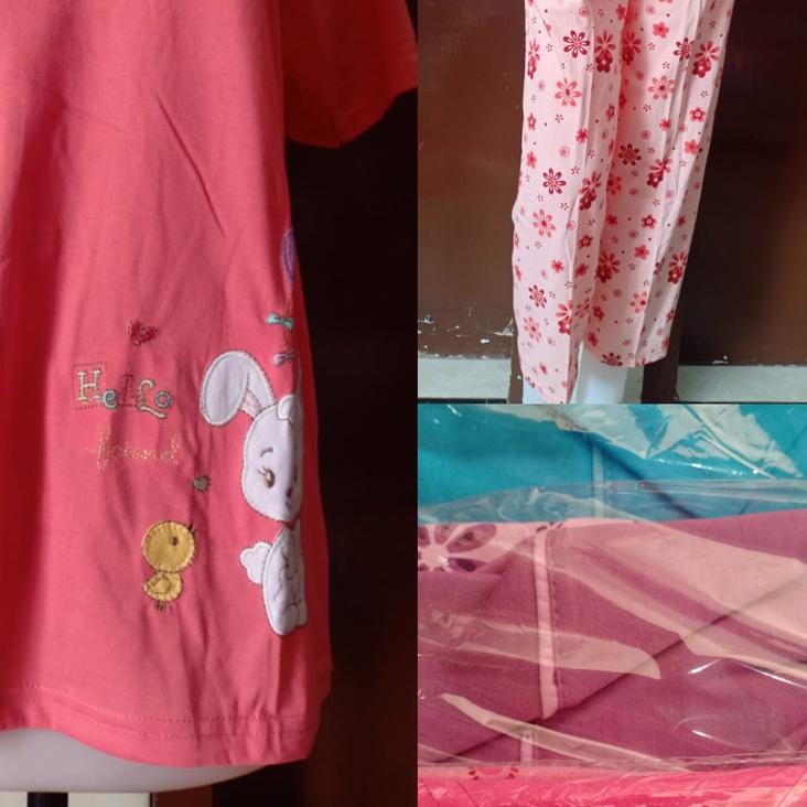 Babydoll CP AMRO Label MERAH-Baby Doll Lengan Pendek Celana Panjang-babydoll cp