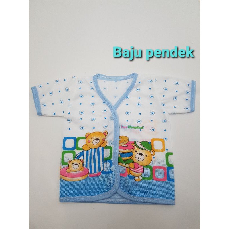 Baju Bayi Pendek KATUN TC / Baju Bayi Lengan Pendek Sablon - Print