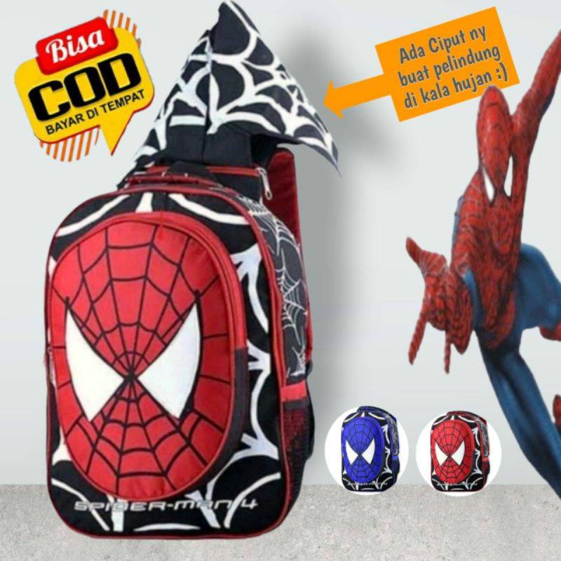 TAS SPIDERMAN TAS RANSEL ANAK LAKI LAKI-TAS ANAK SD/TK-TAS RANSEL SPIDERMAN CIPUT