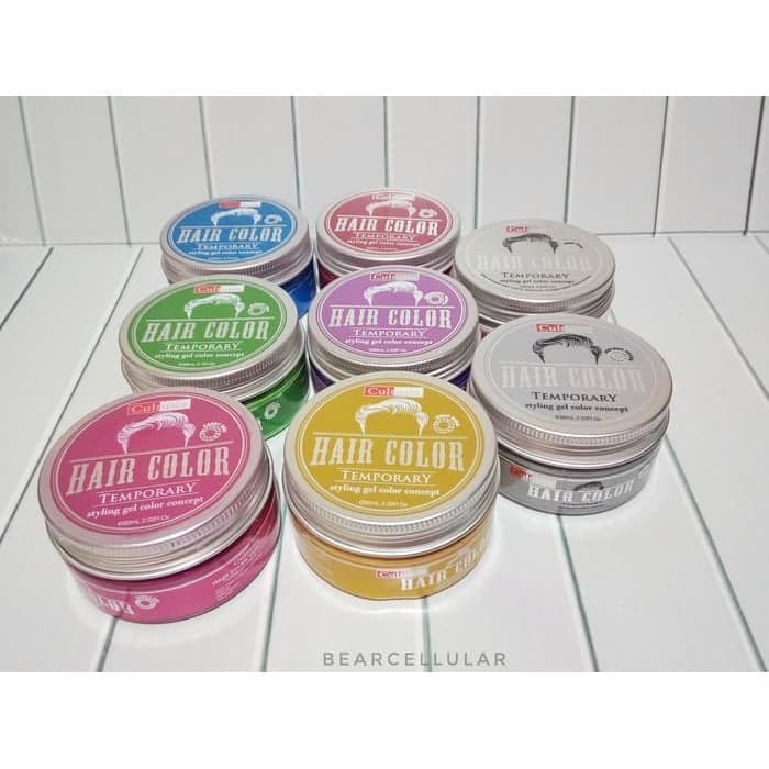 POMADE RAMBUT WARNA CULTUSIA HAIR COLOR / POMADE WARNA MUDAH DIBERSIHKAN/TEMPORARY