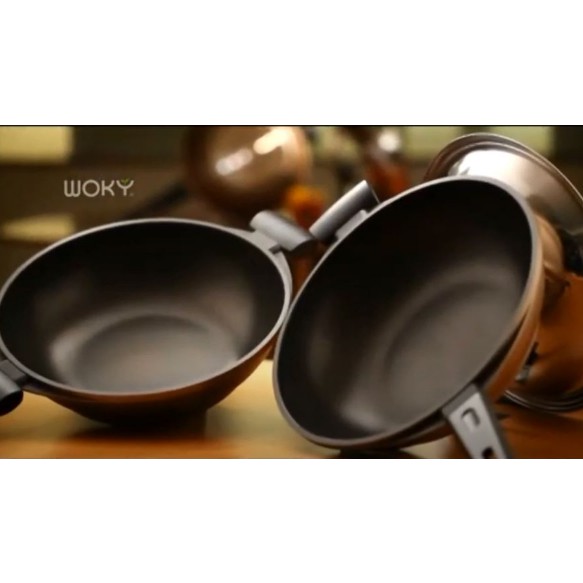 wok pan wajan penggorengan woky 32cm original / wok anti lengket / wok pan 32cm / penggorengan Woky 32cm