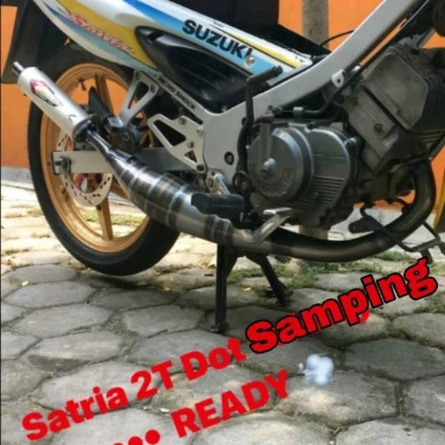Knalpot Creampie Satria Hiu 2 Tak 2T Tipe Dot Samping Asli Original Jogja