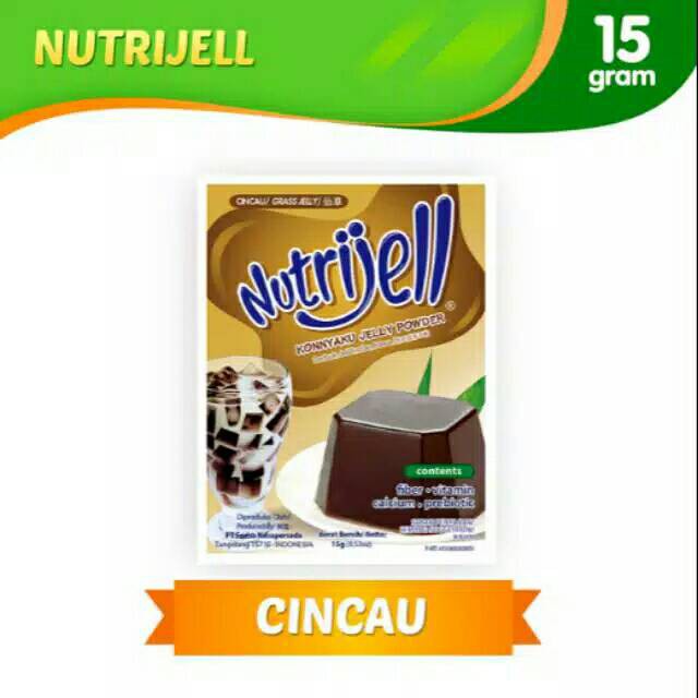 Nutrijell Agar&quot; Jelly Powder Nutrijel Ekonomis Rasa Cincau 15 Gram Warna Hitam