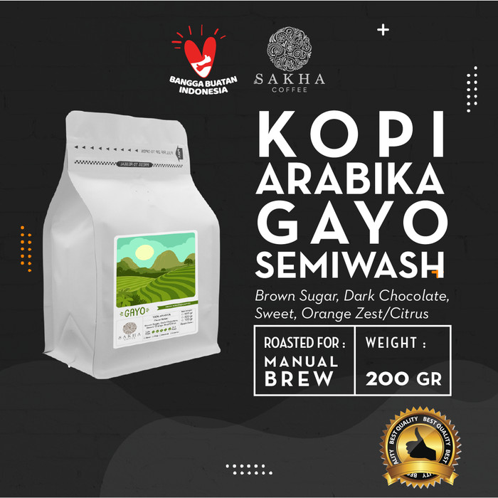 

Kopi Arabika Gayo Aceh Sumatra For Manual Brew 200 Gram SAKHA COFFEE - KMGAY200