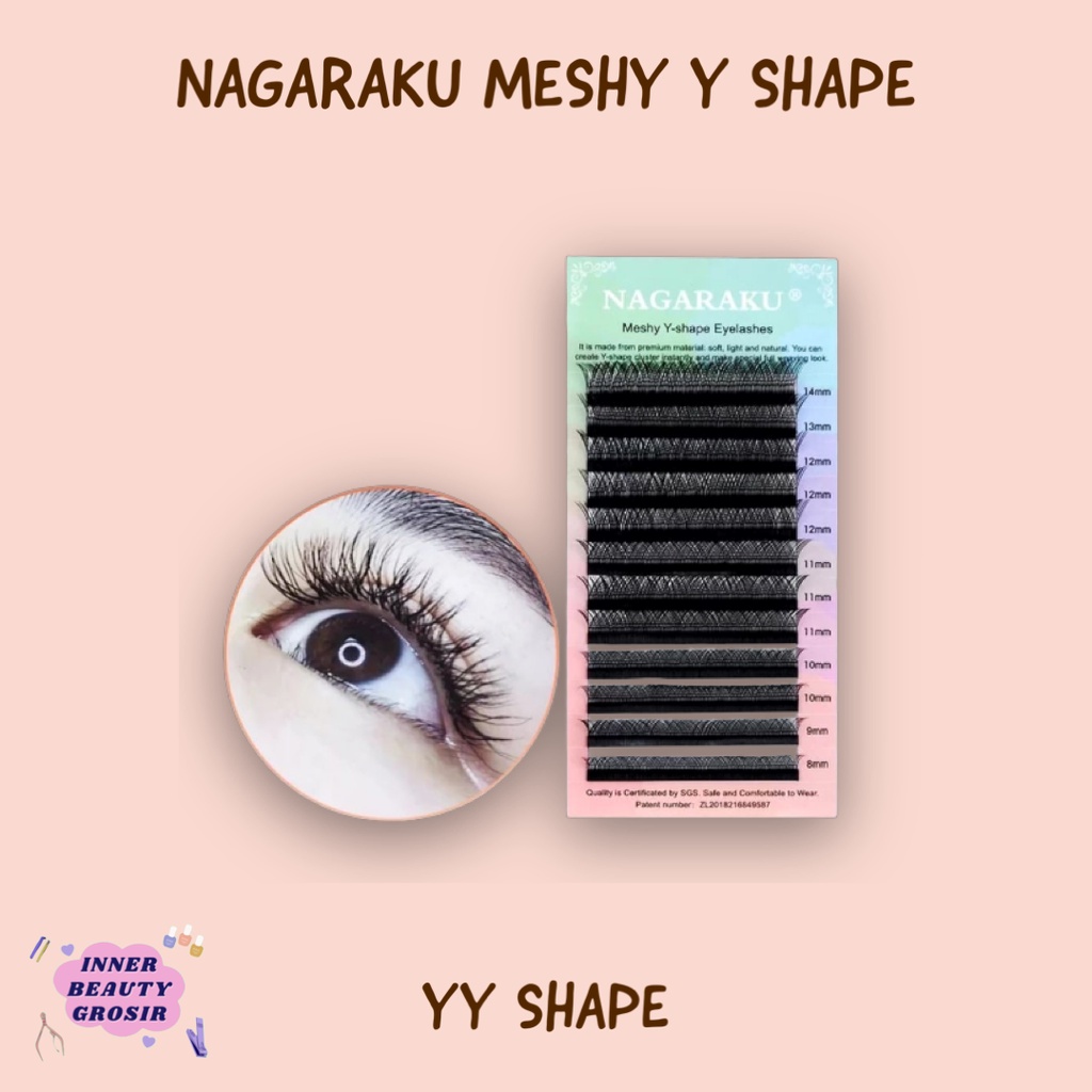 Nagaraku Meshy Y Shape / Nagaraku YY Shape / Nagaraku Y Lash Bulumata Eyelash Extension