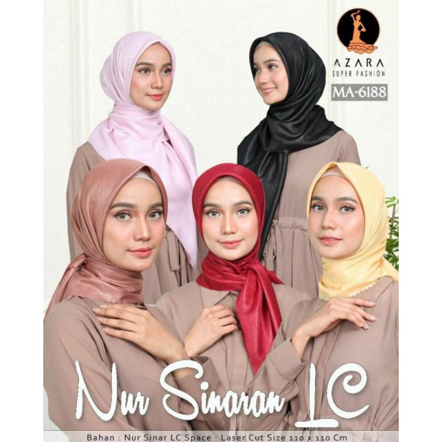 JILBAB SEGIEMPAT PESTA SINAR GLOWING NUR AZARA GLITTER