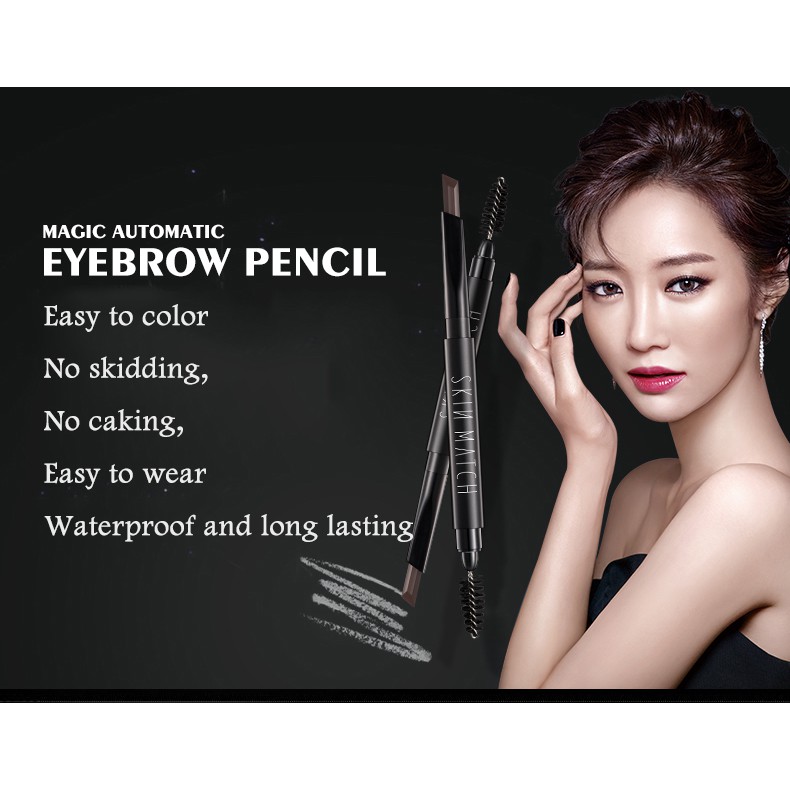 SKIN MATCH Magic Automatic Eyebrow Pencil Set Eyebrow Tattoo Pen 3-Color Long-lasting Waterproof