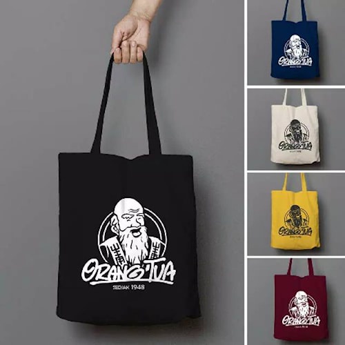 Orang Tua - Tote Bag Resleting Tas Totebag Wanita