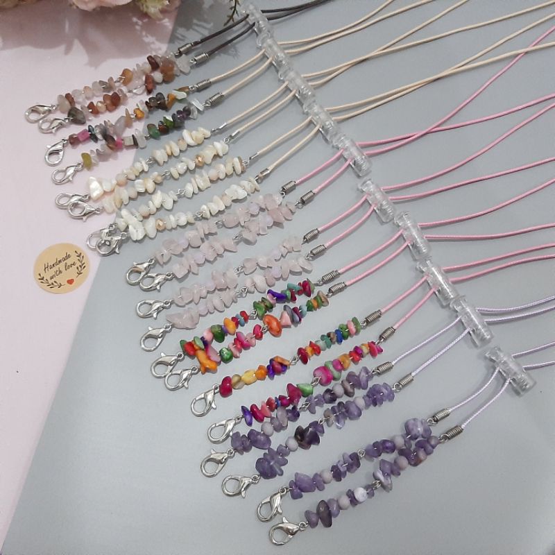 2 in 1 kalung masker / 2 in 1 strap mask batu pecah / konektor masker