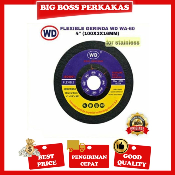 Wd Batu Gerinda Poles Flexible Stainless / Wa 60/ Wd Flexible Grinding #98