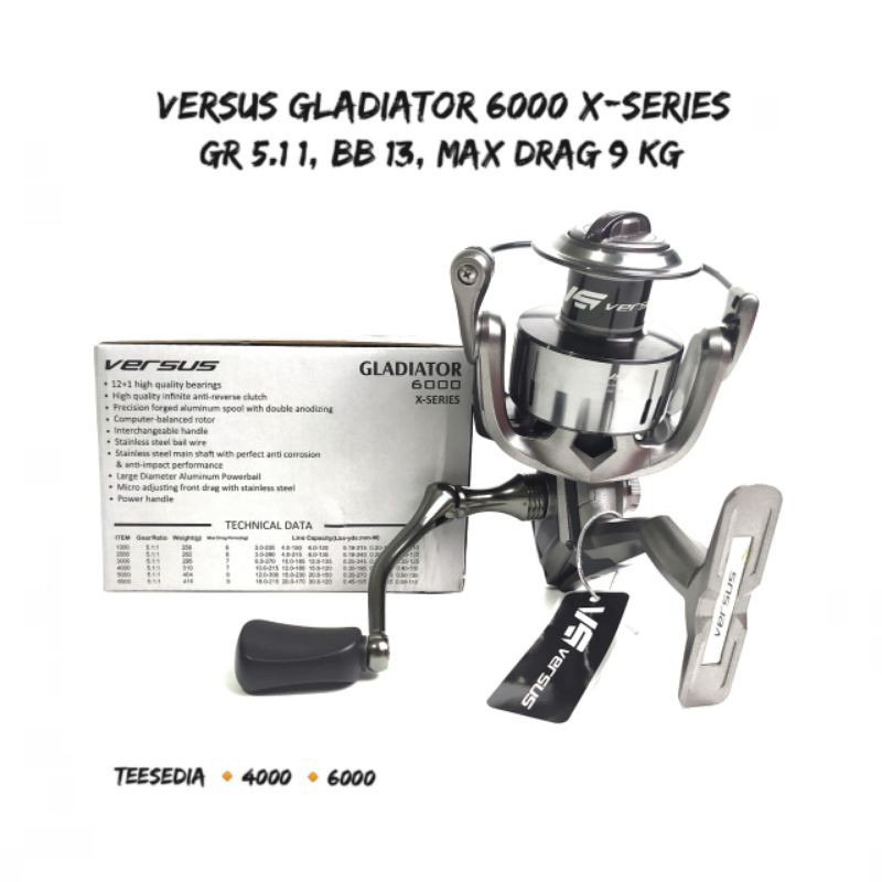 REEL VERSUS GLADIATOR 6000 X-SERIES