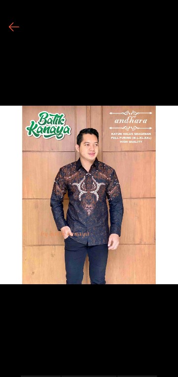 Banuaji Kemeja Batik Pria Lengan Panjang Full Furing Bahan Katun Halus Sragenan