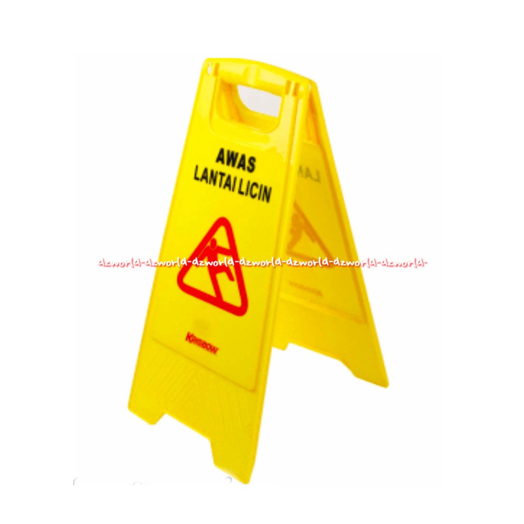 Krisbow Floor Sign Wet Floors Awas Lantai Licin Warna Kuning Tanda Pembatas Kris Bow