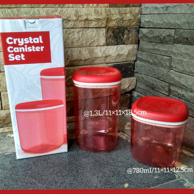 Tupperware Seri crystal canister set (2pcs,)