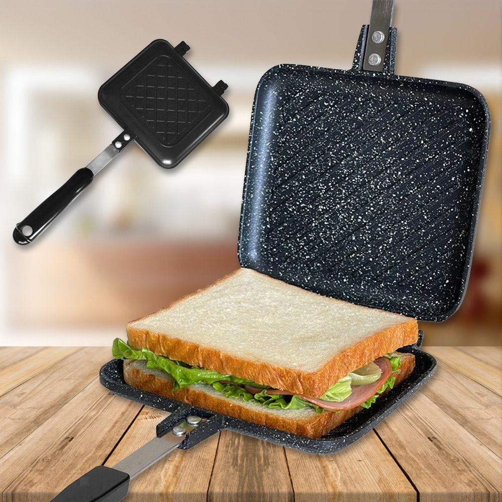 Solighter Sandwich Maker Peralatan Masak Alat Waffle Pancake Baking Aksesoris Panggangan Lipat