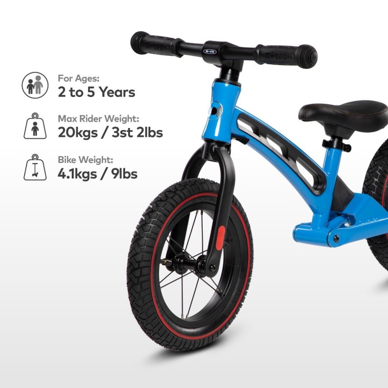 Micro Balance Bike DELUXE Sepeda Anak (2 - 5 Tahun) - Blue / Red