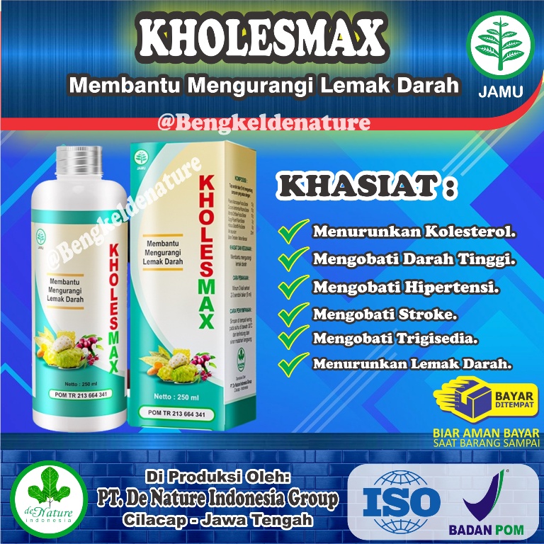 Kholesmax Kolesmax Obat Herbal Kolesterol Menormalkan Trigliserida, Darah Tinggi, Lemak Darah, Hiper