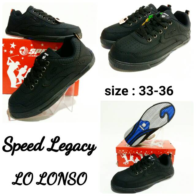 Sepatu sekolah full black Speed Legacy Lo lonso sepatu sekolah murah dan baru