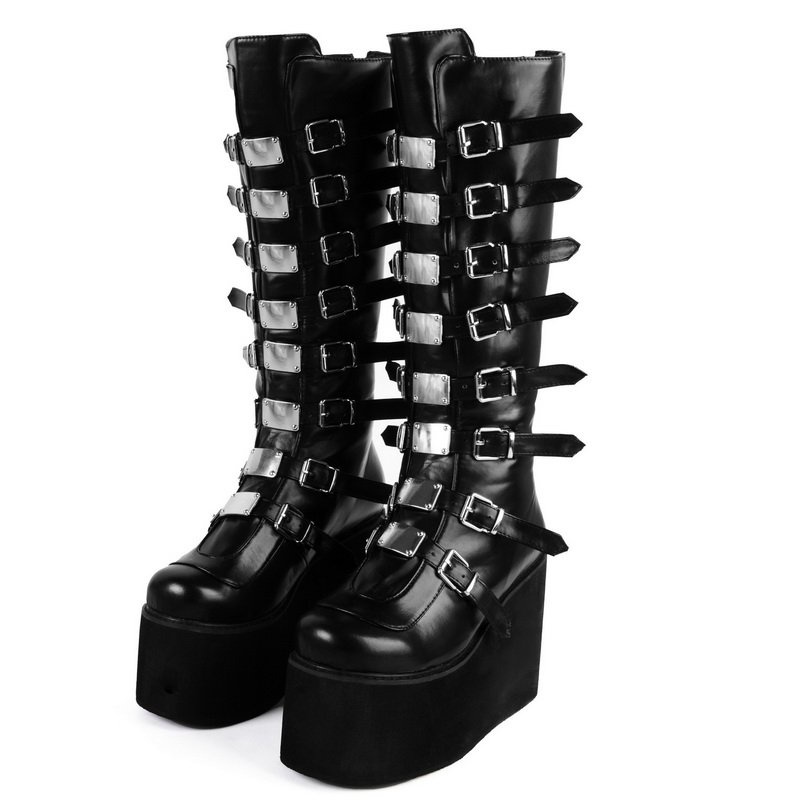 black platform boots near me