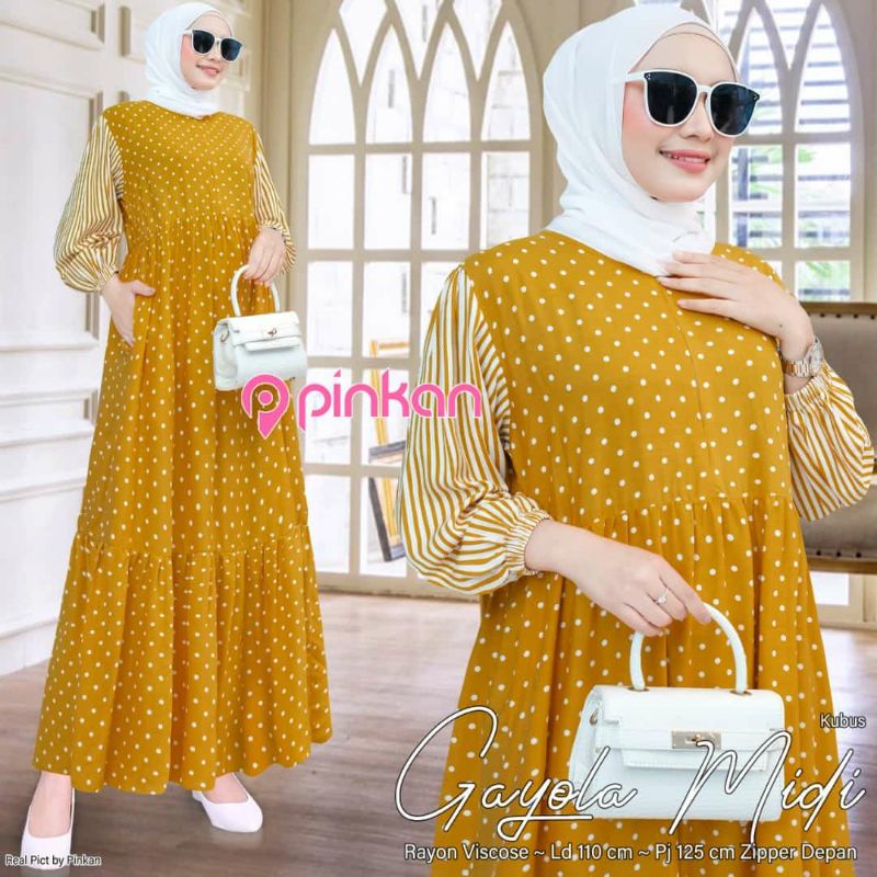 NEW Gamis Rayon Viscose Jumbo Ld. 110 Pj. 125 GAYOLA MIDI