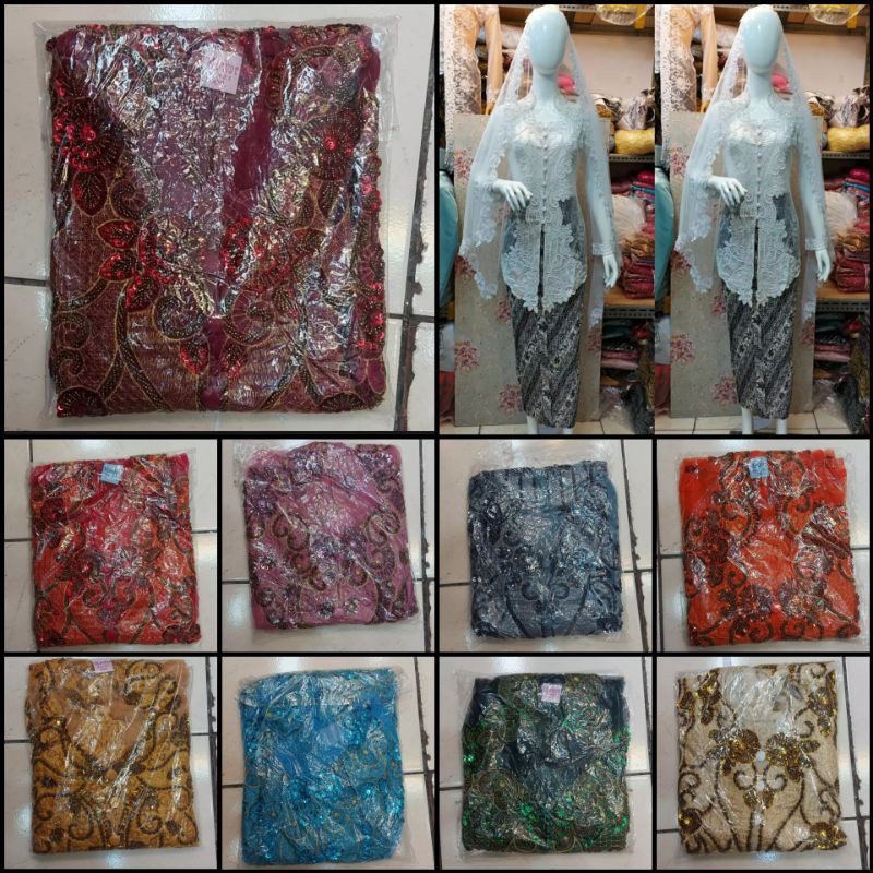 Setelan Kebaya Akad Payet Rok dan Kerudung