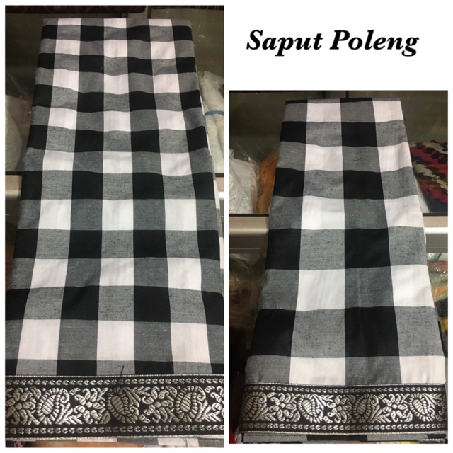 Saput Poleng / Saput Kotak Poleng / Saput Catur Bali (Dewasa)o