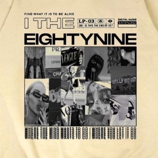 Sweater Eightynine Motif Cream I The Basic Pria-wanita Terbaru High Quality