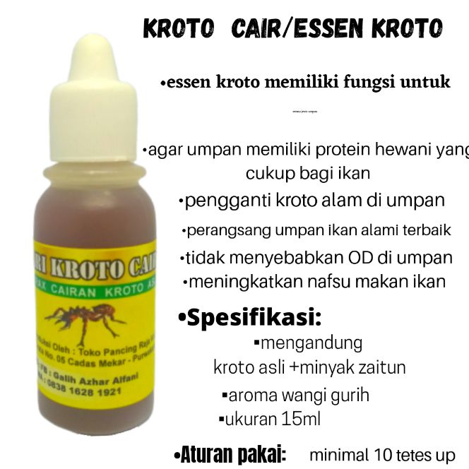 Essen Biang Kroto Cair untuk pengganti kroto