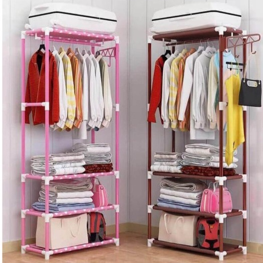 Standing hanger serbaguna - rak serbaguna - rak gantung baju - SQUARE CLOTH RACK